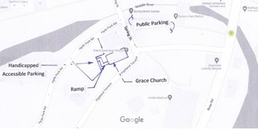 parking map for grace episcopal church stafford springs connecticut