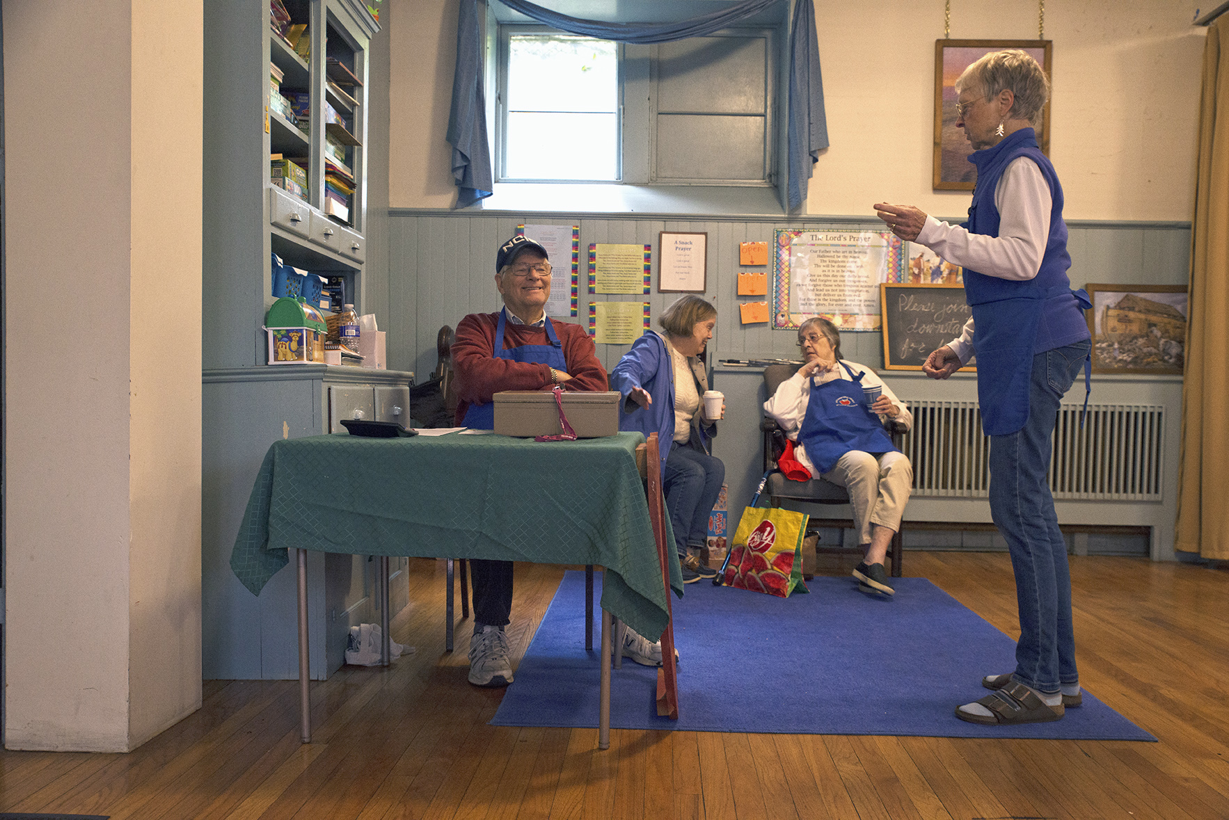 a person being served at the apple-fest grace church